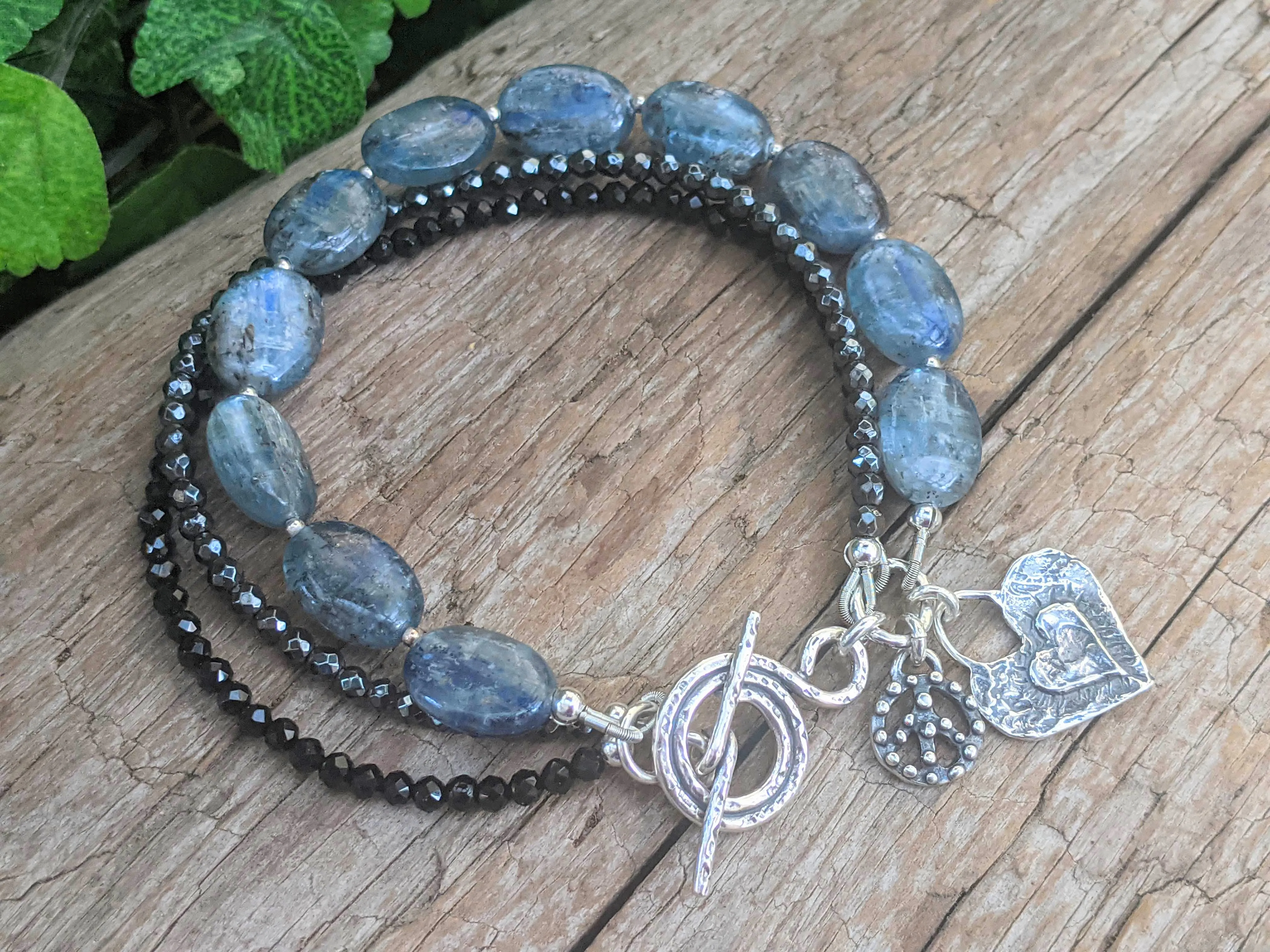 Blue Kyanite Multi Strand Bracelet