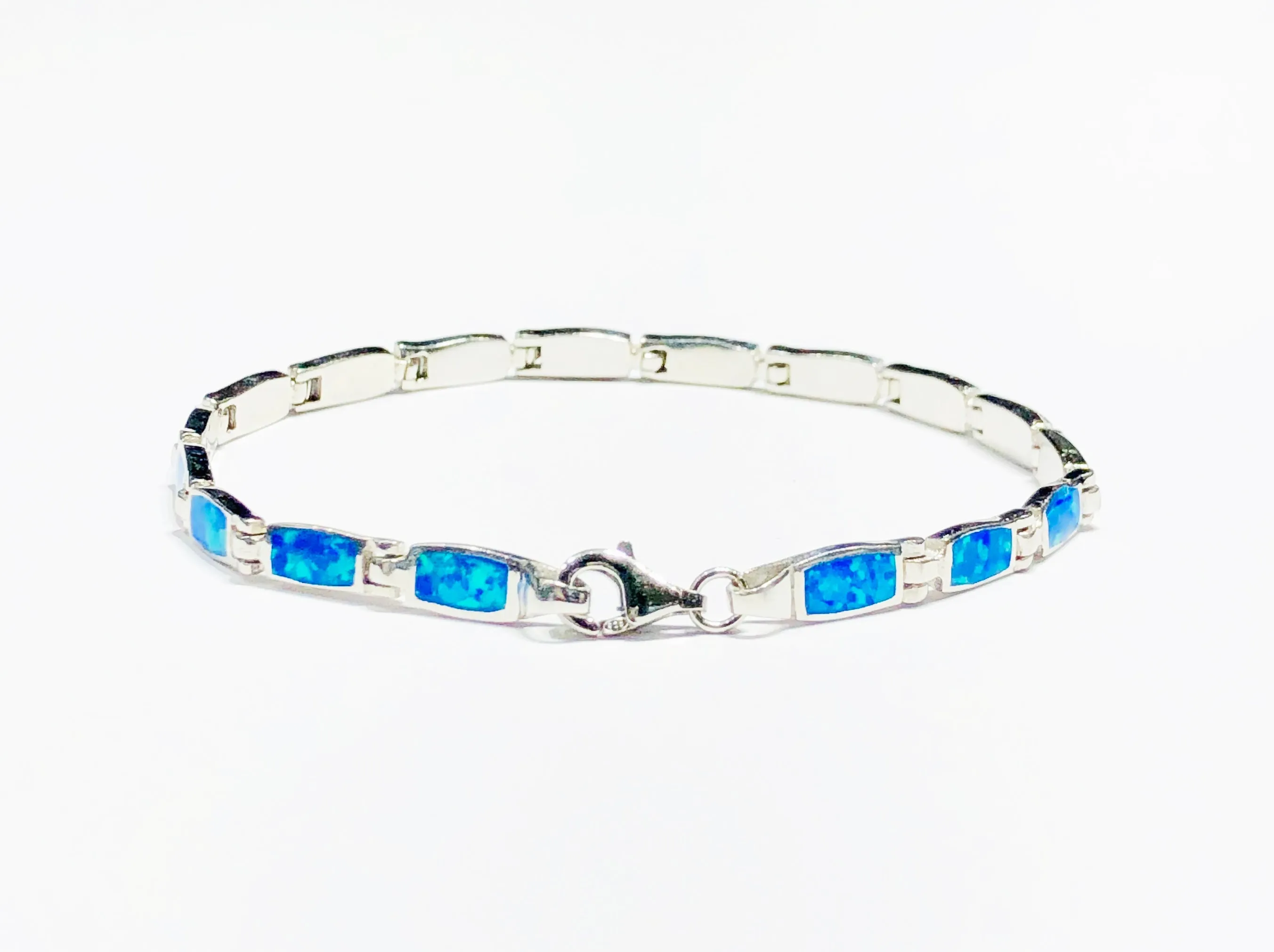 Blue Opal Bracelet (Silver)