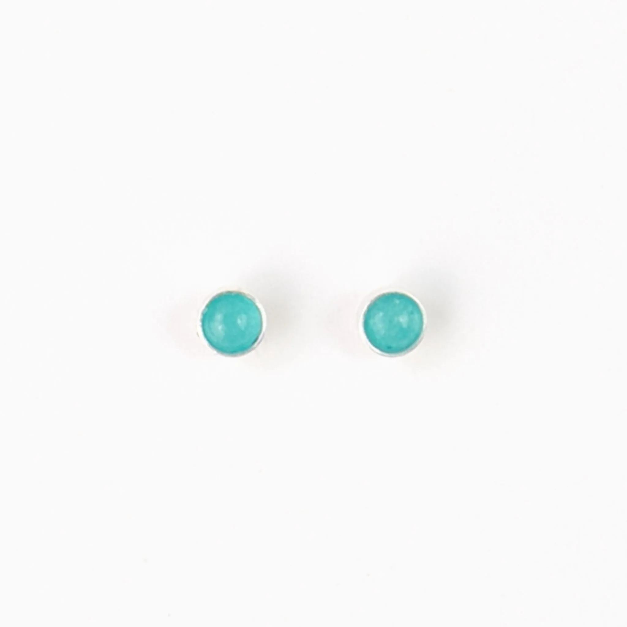 Blue Stone Stud Earrings