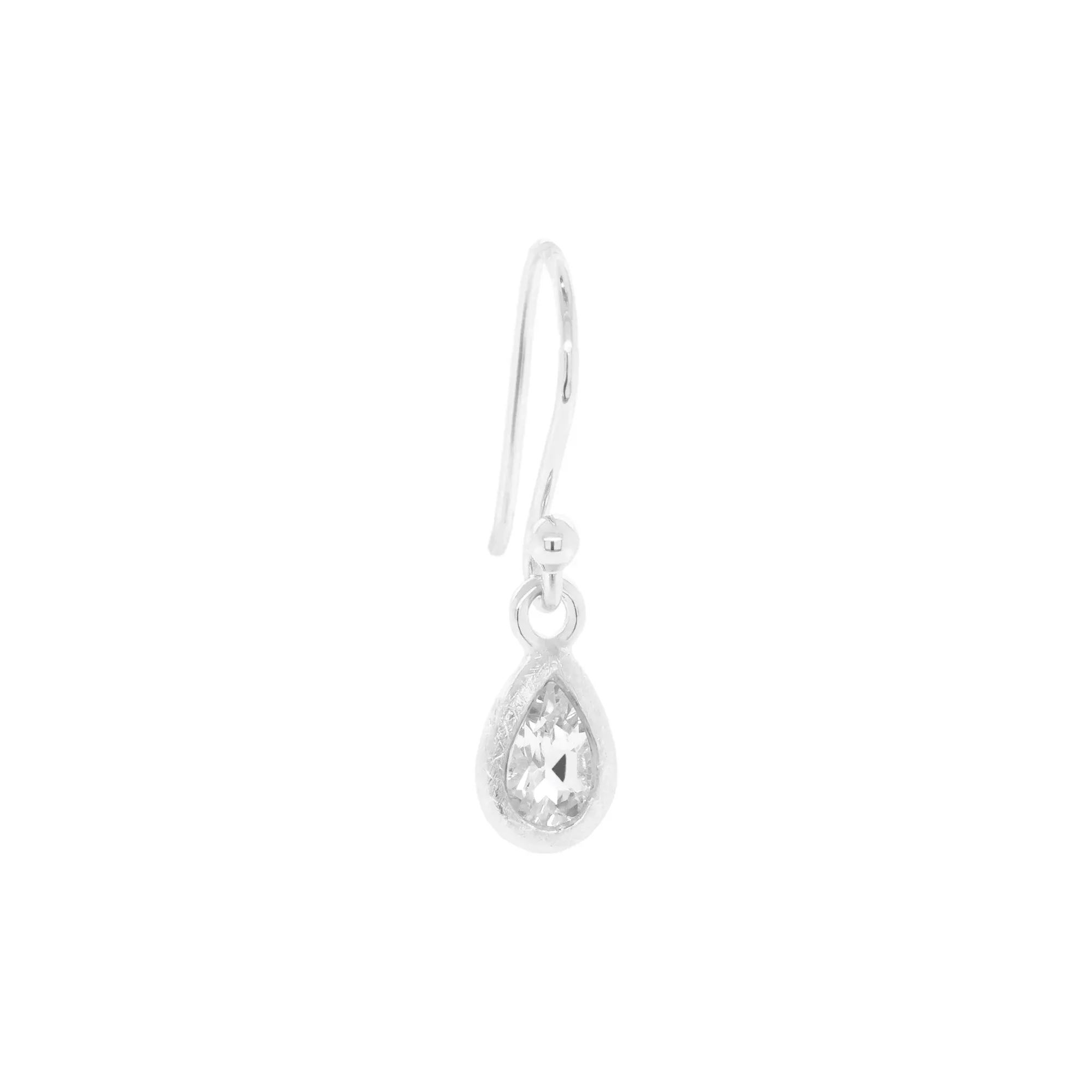 'Boulder' Bezel Pear Gemstone Drop Earrings