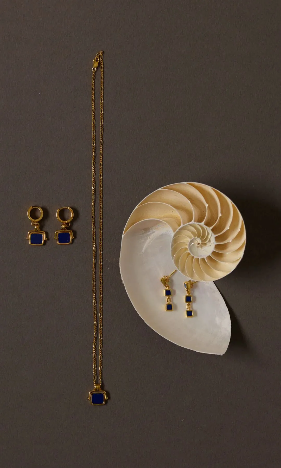 Brie Leon Santiago Triple Drop Earrings - Lapis