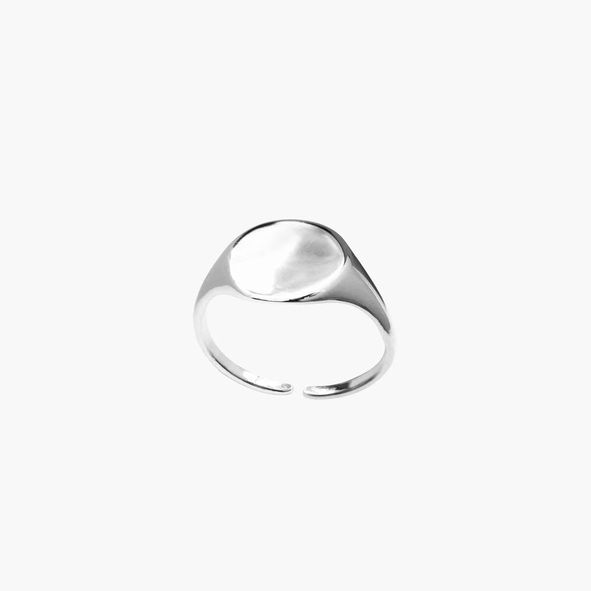 Brixton Signet Ring 24k White Gold