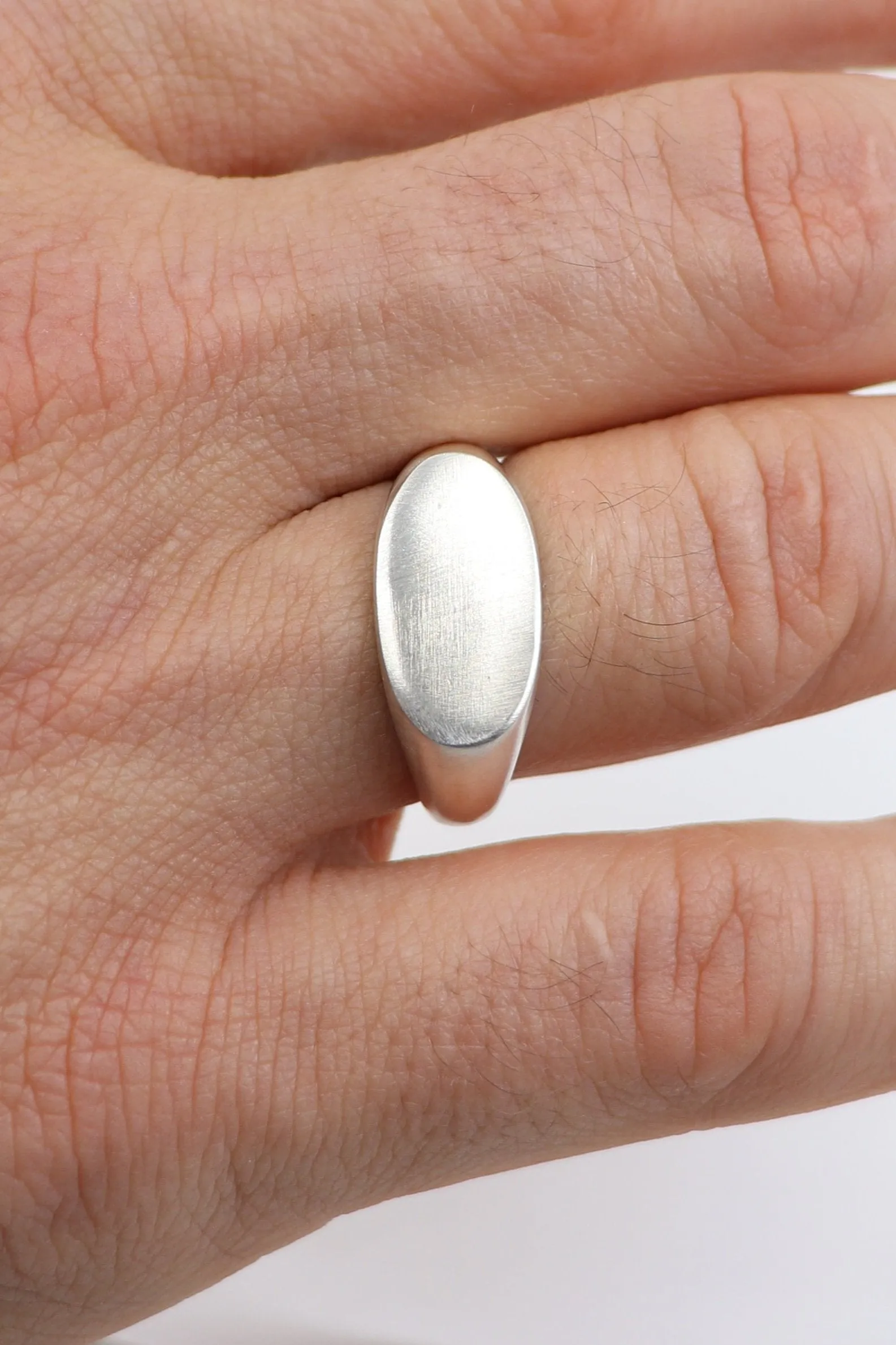 Brushed Signet Ring