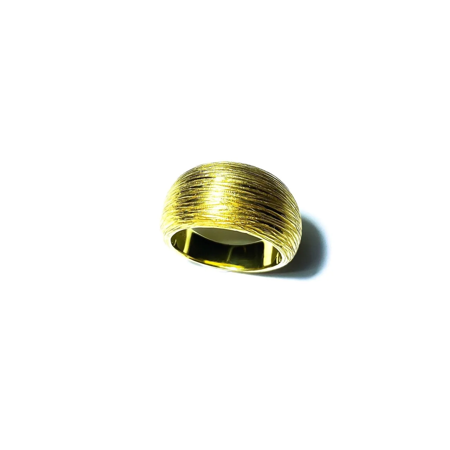 Bubble Signet gold plated silver ring