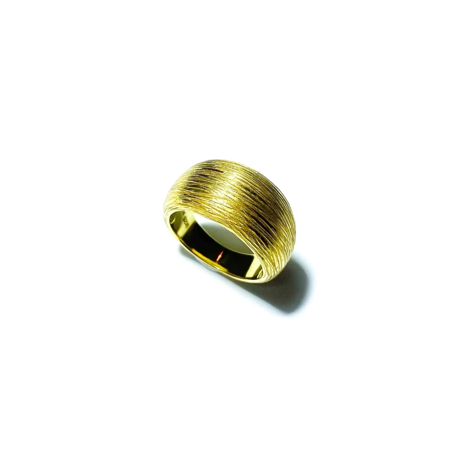 Bubble Signet gold plated silver ring