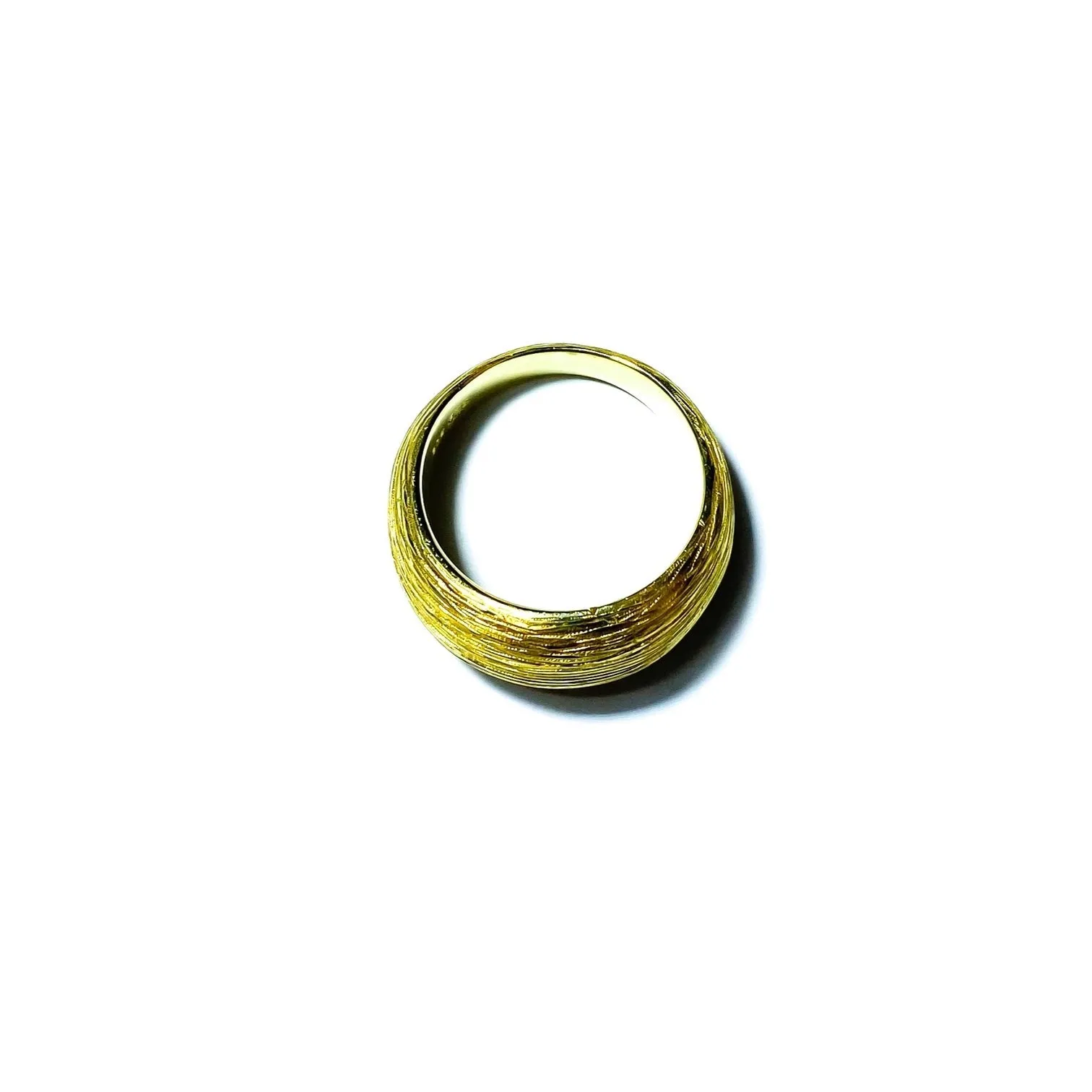 Bubble Signet gold plated silver ring