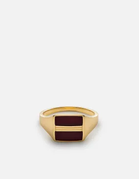 Cardinal Ring, Gold Vermeil/Red