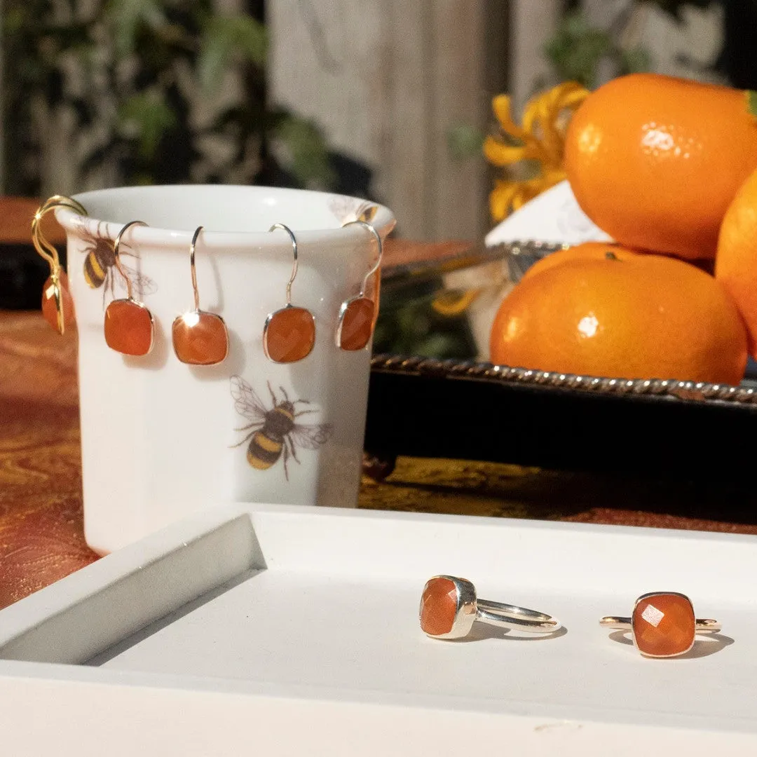 Carnelian Earrings | Silver