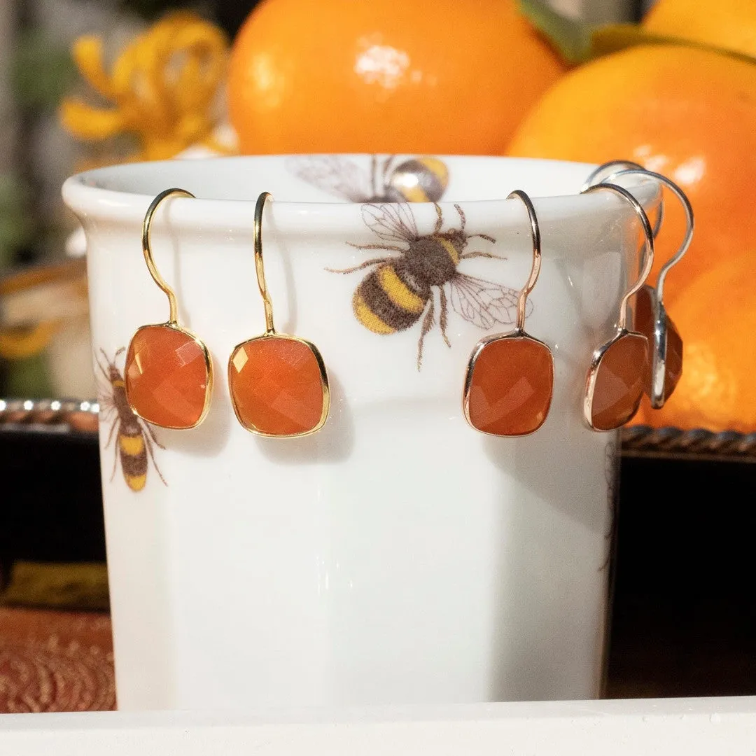 Carnelian Earrings | Silver