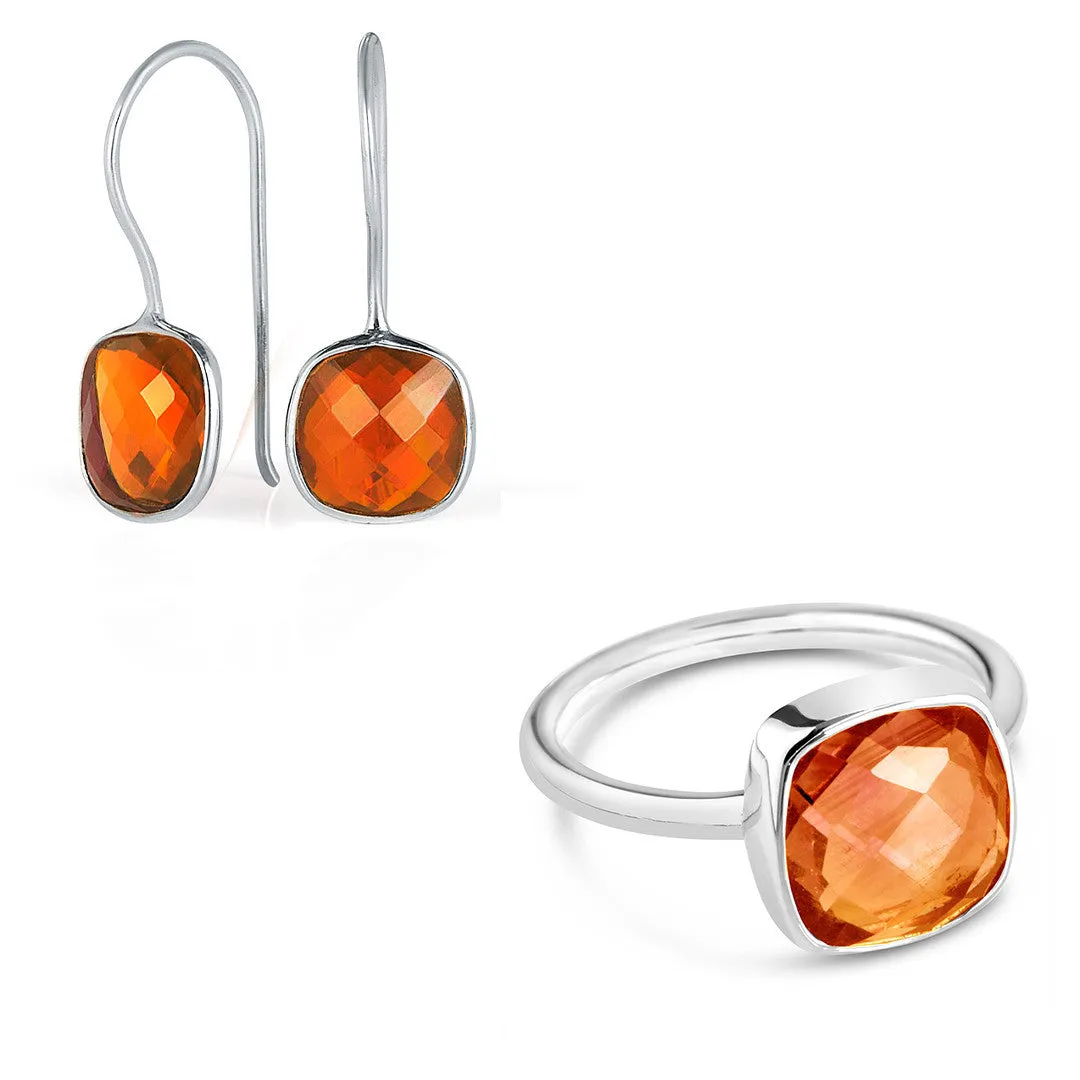 Carnelian Earrings | Silver