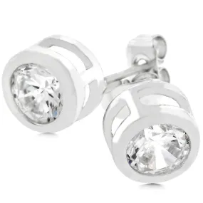 Carol Round Bezel Stud Earrings – 5.5mm | 0.66ct