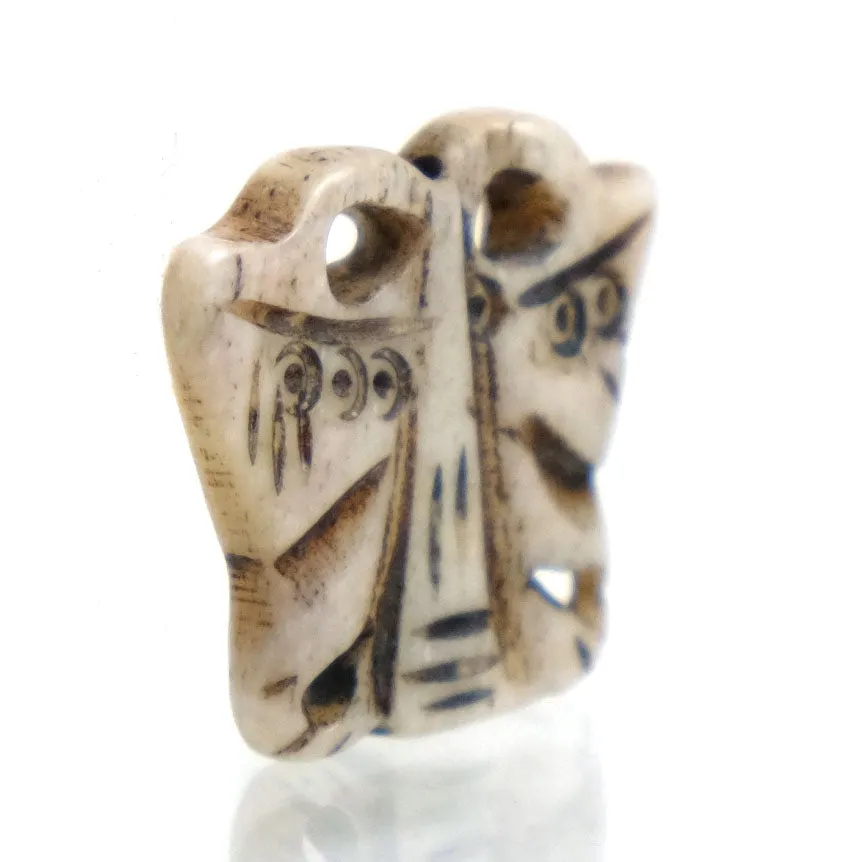 Carved Bone Pendant, Butterfly 5