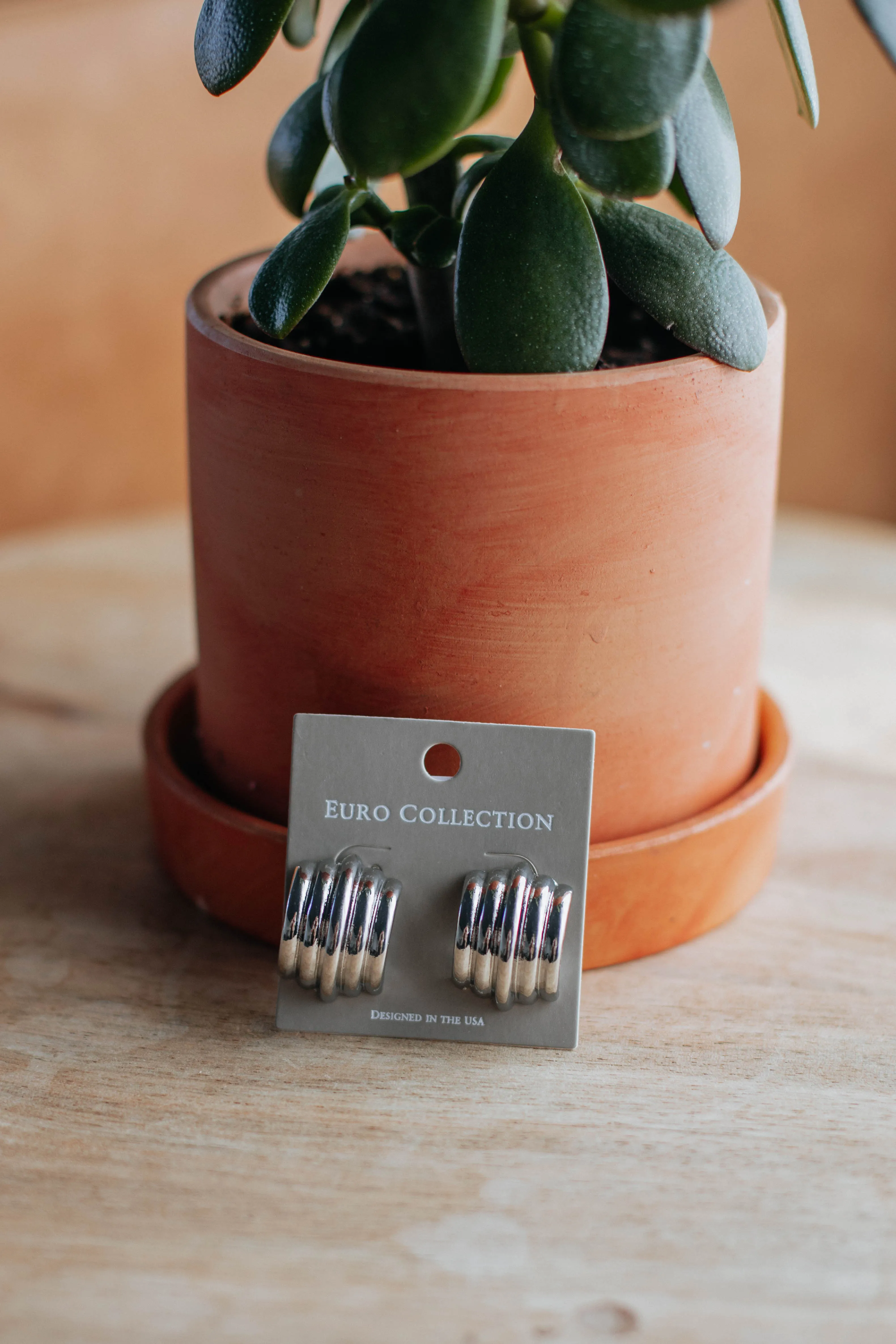 Caspian Hoop Earrings - Silver