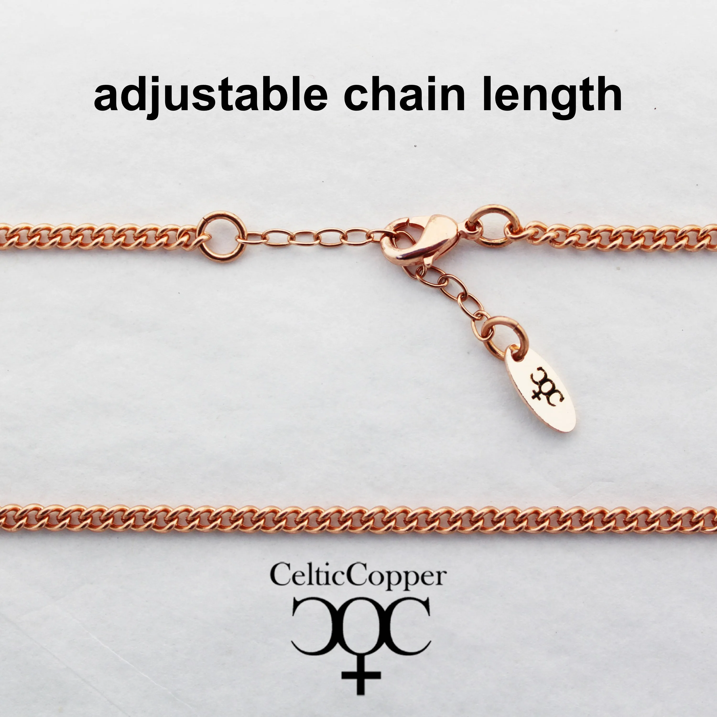 Celtic Knotwork Cross Necklace Large Solid Copper Cross Pendant On Solid Copper Curb Chain Necklace