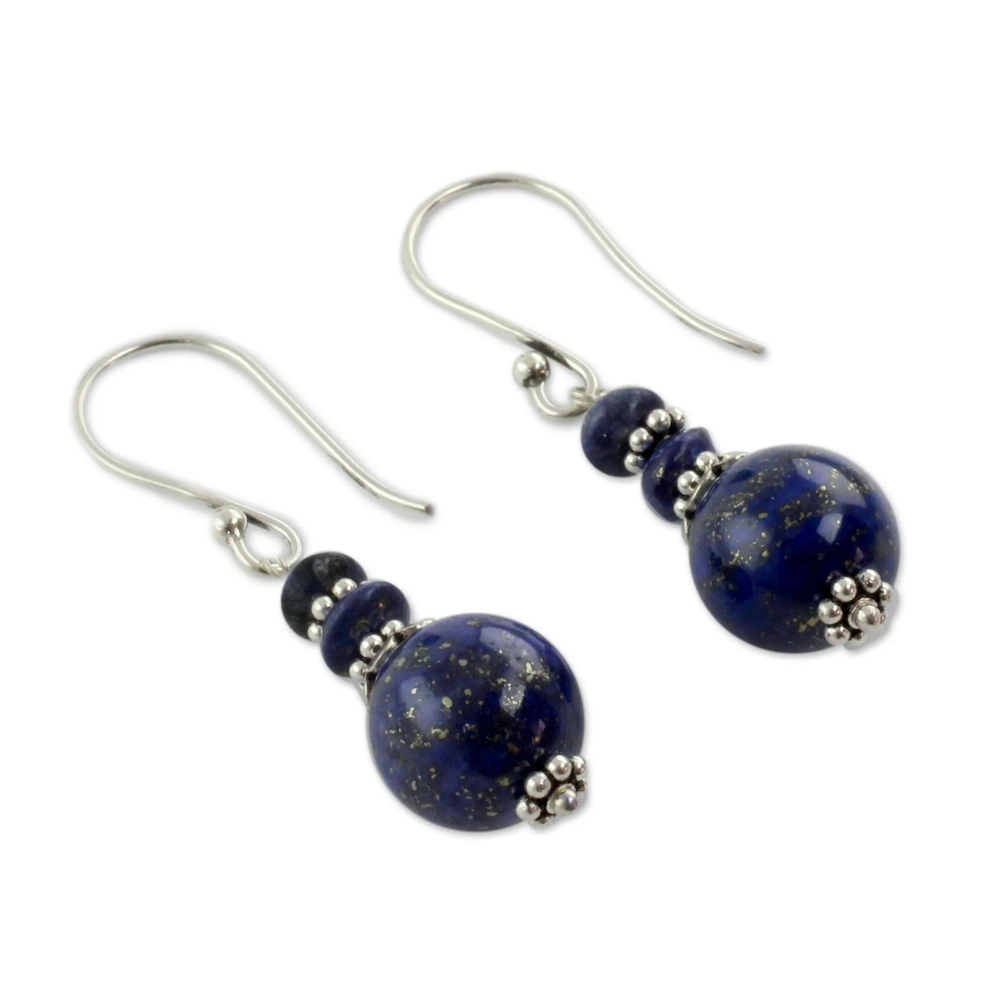 Chakra Universe Lapis Lazuli Beaded Earrings