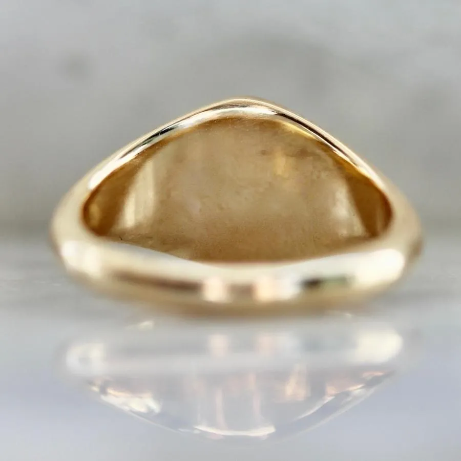 Cheers Champagne Engraved Signet Ring