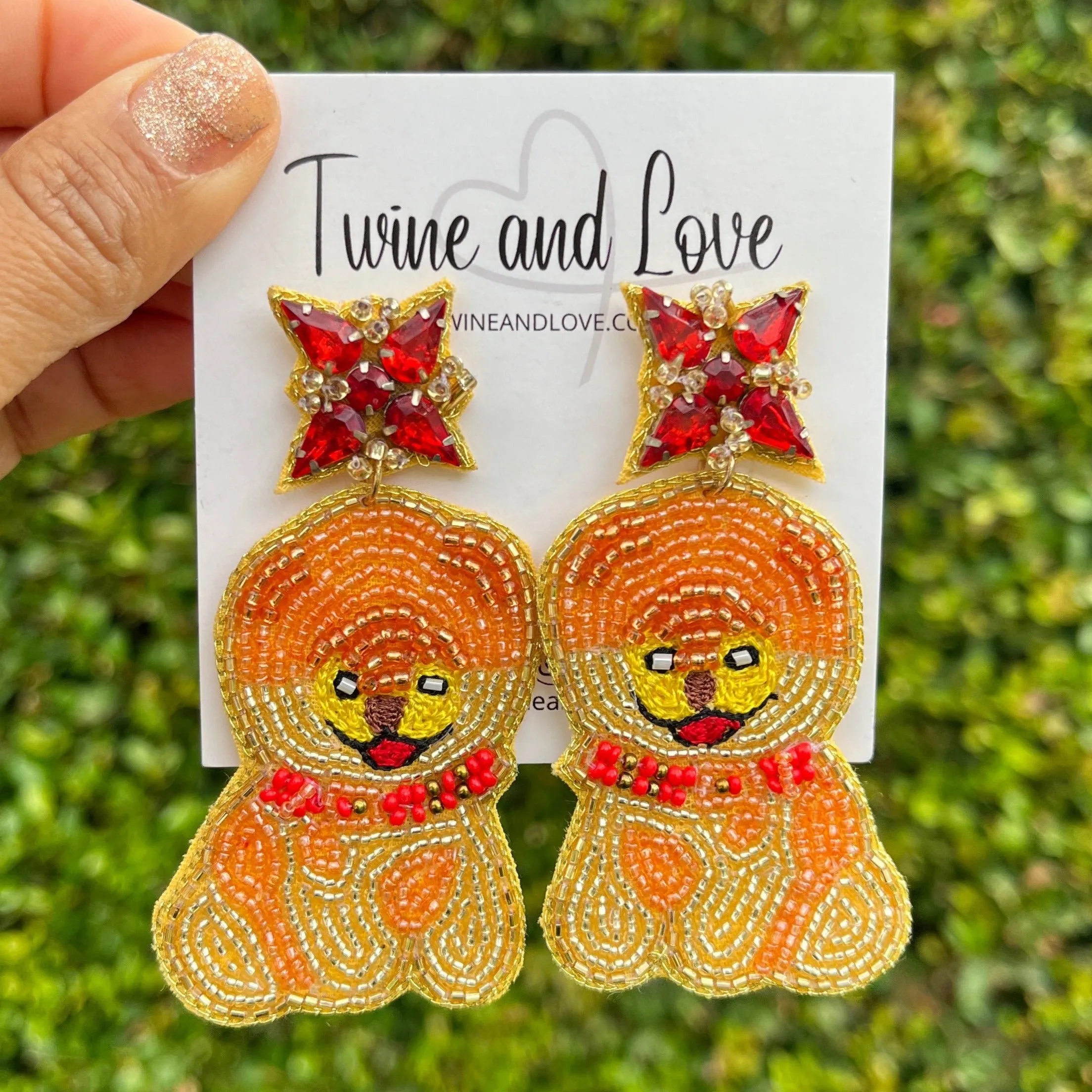 Chow Chow Beaded Earrings