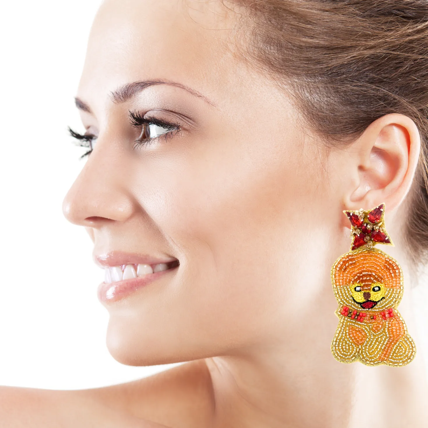 Chow Chow Beaded Earrings