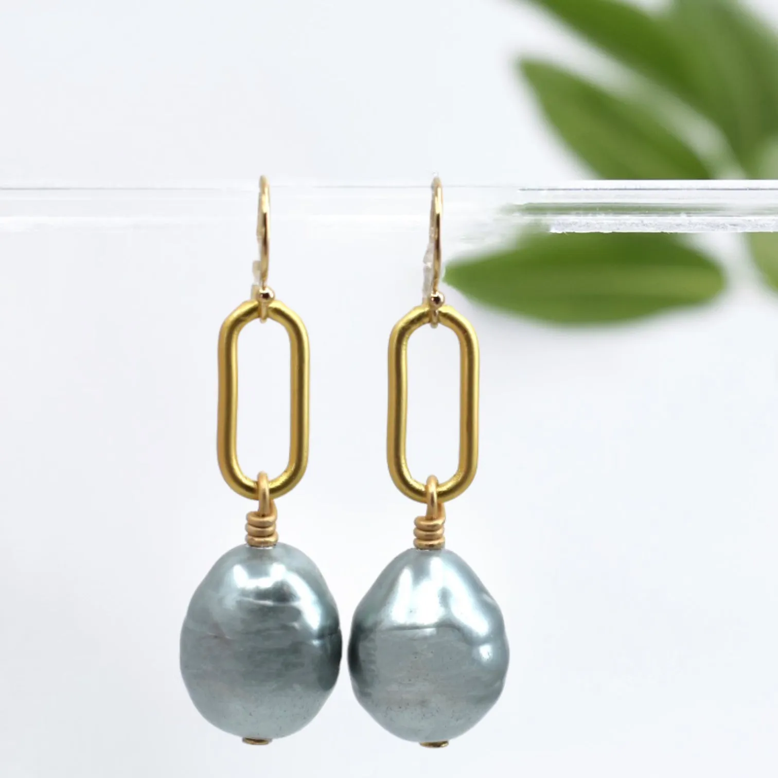 Chunky Pearl Drop Earrings