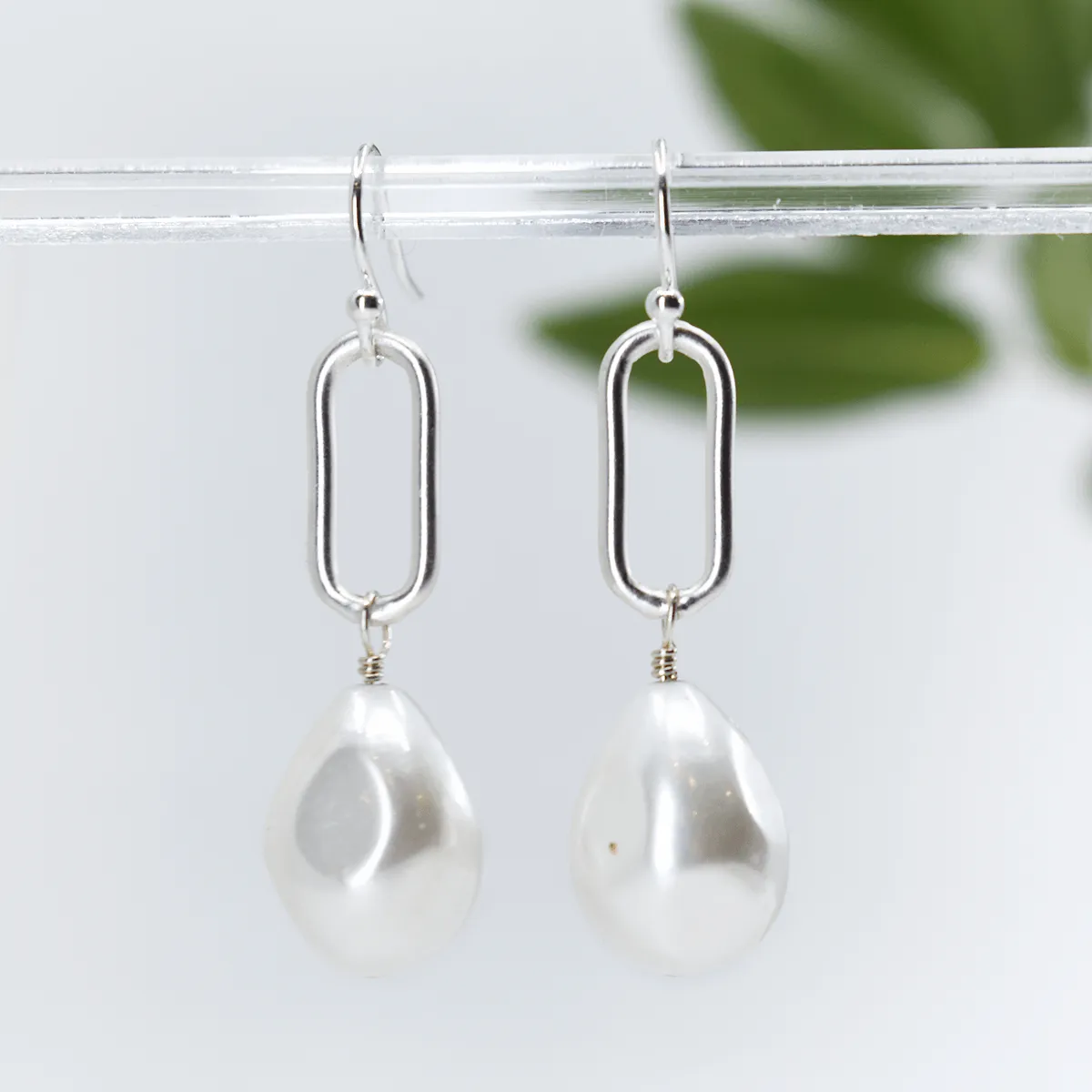 Chunky Pearl Drop Earrings