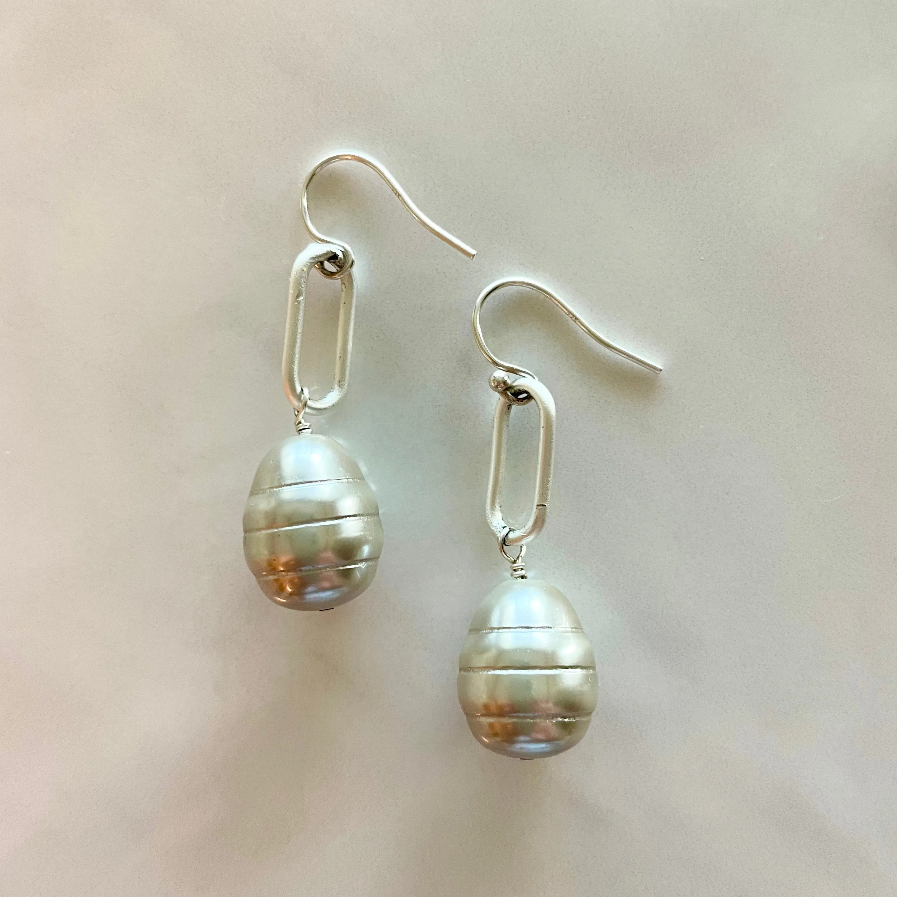 Chunky Pearl Drop Earrings