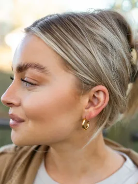 Chunky Small Gold Hoop Earrings