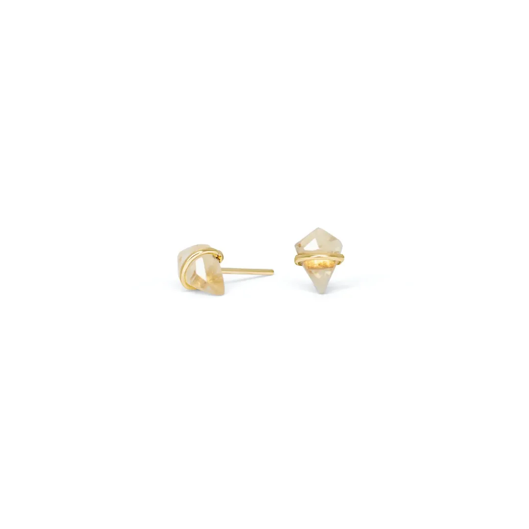 Citrine Extra Small Kite Studs