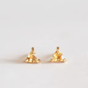 Citrine Mini Energy Gemstone Studs