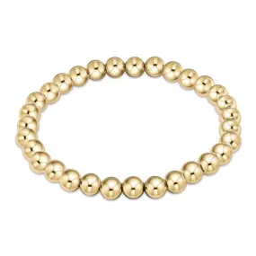 Classic gold 6mm bead bracelet