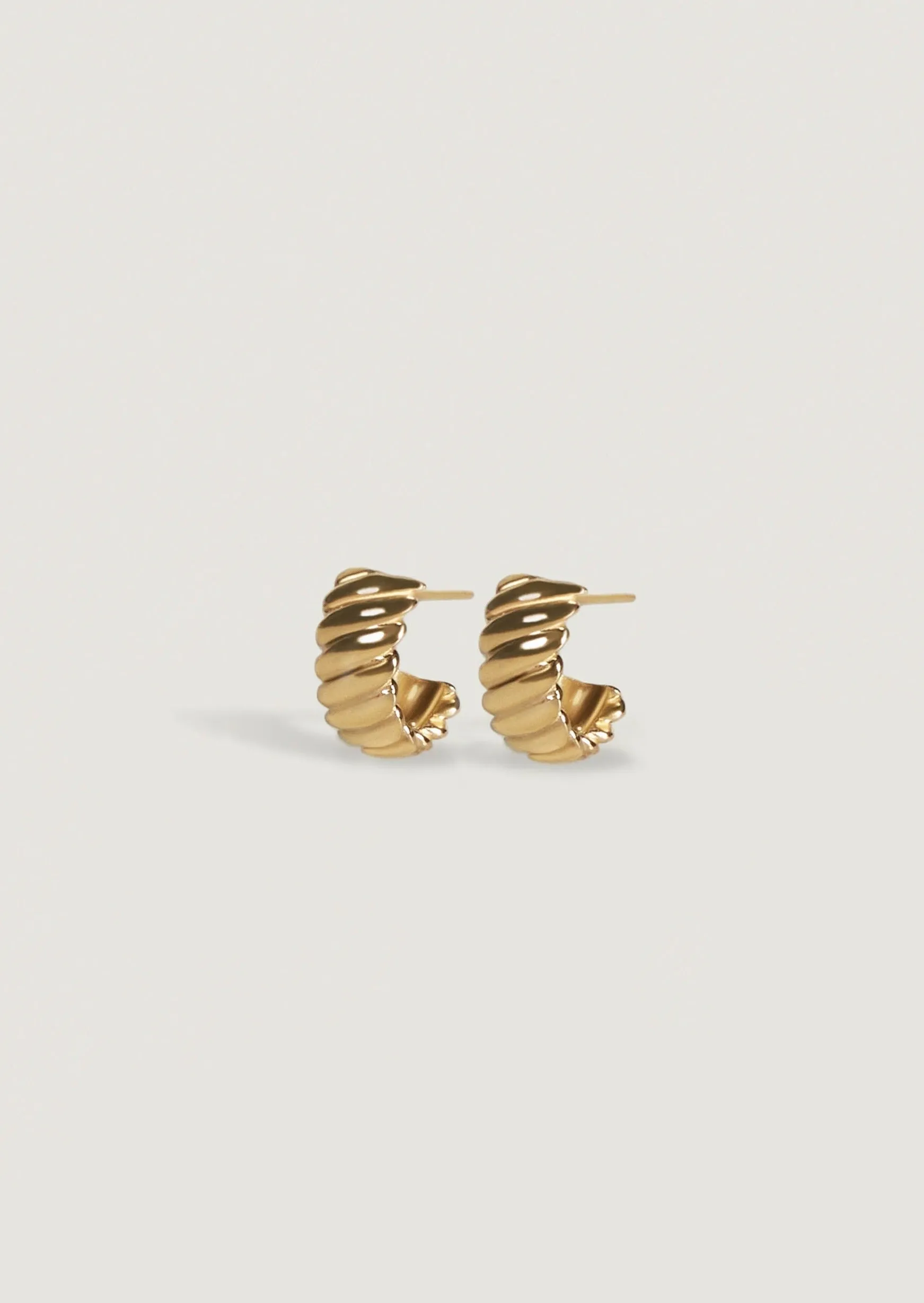 Claudine Twist & Classic Huggie Earring Stack