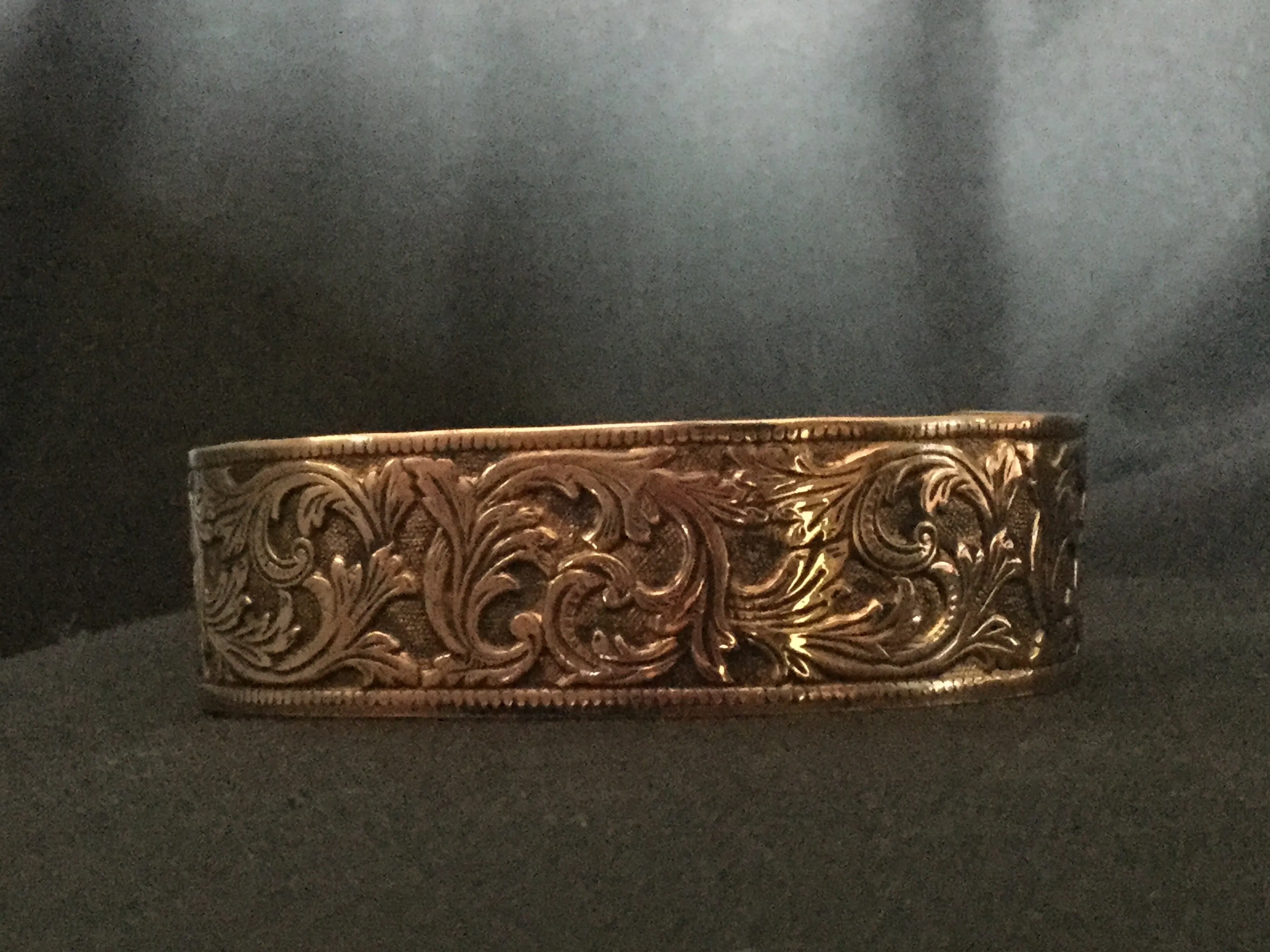 Copper Cuff Bracelet with swirls