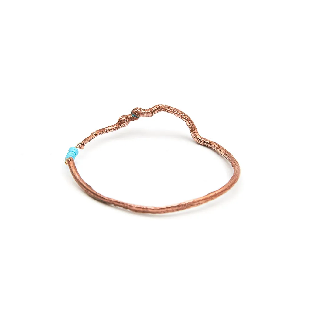 Copper Twisted Twig Bracelet