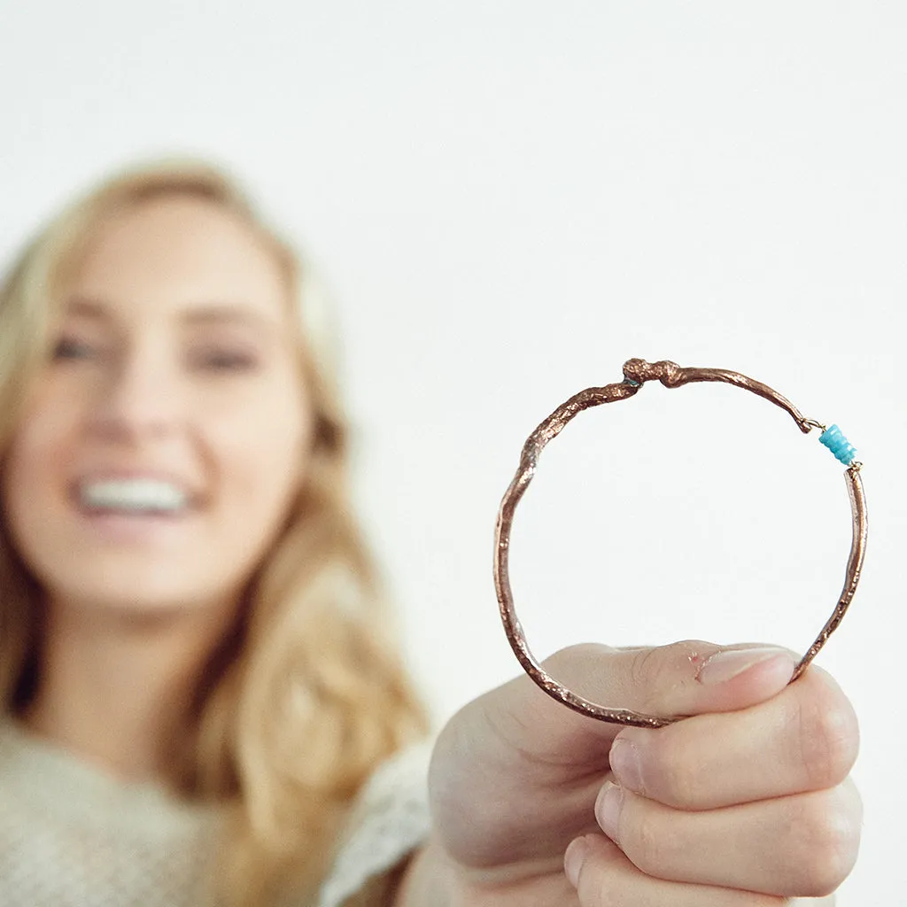 Copper Twisted Twig Bracelet