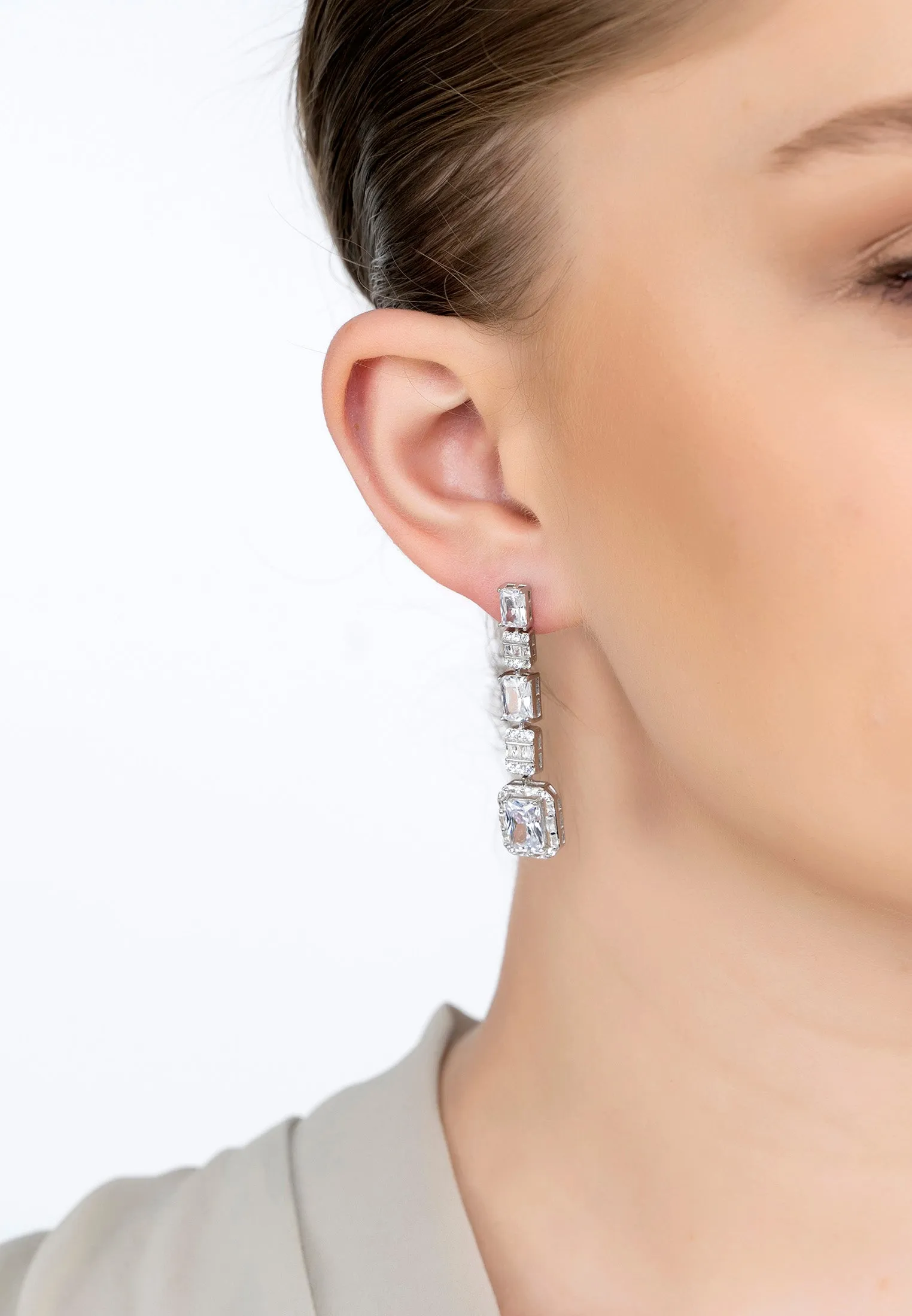 Crawford Drop Earrings Silver