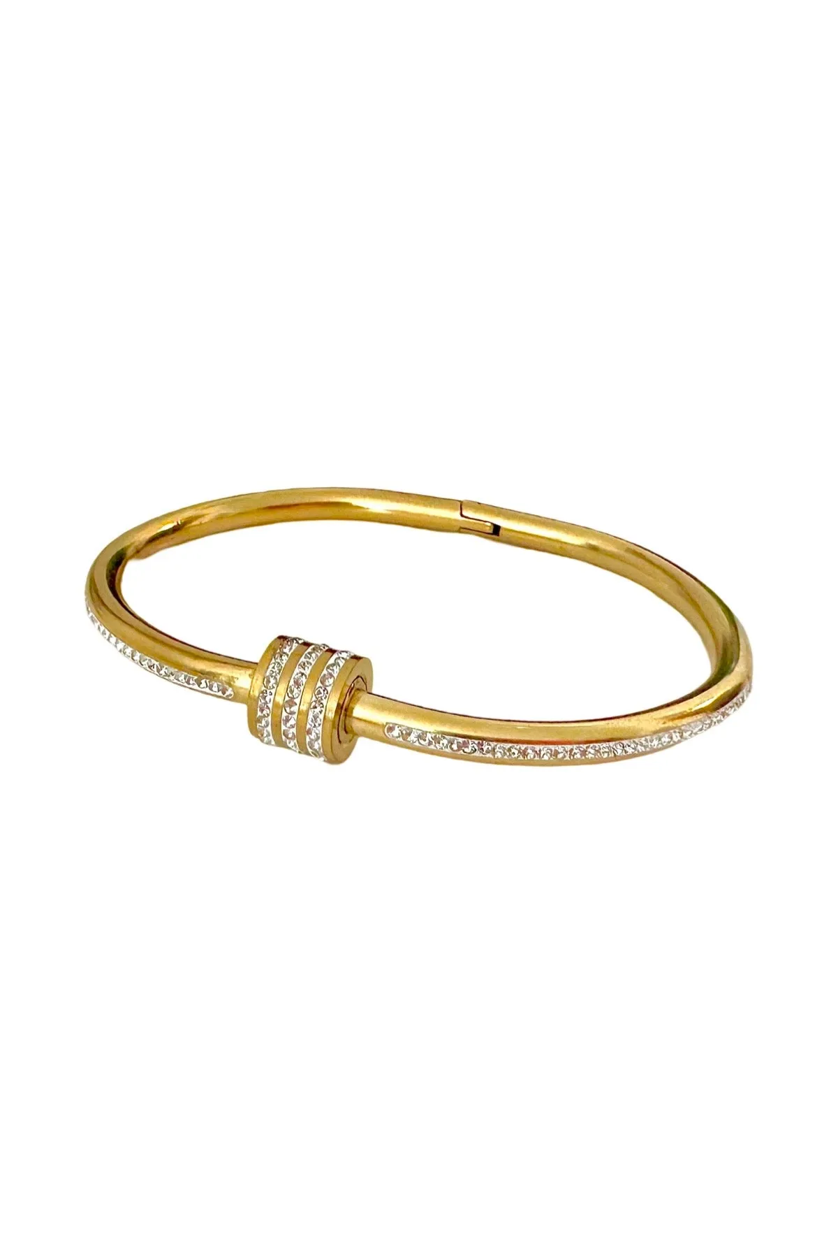 Crystal Gold Screw Bracelet