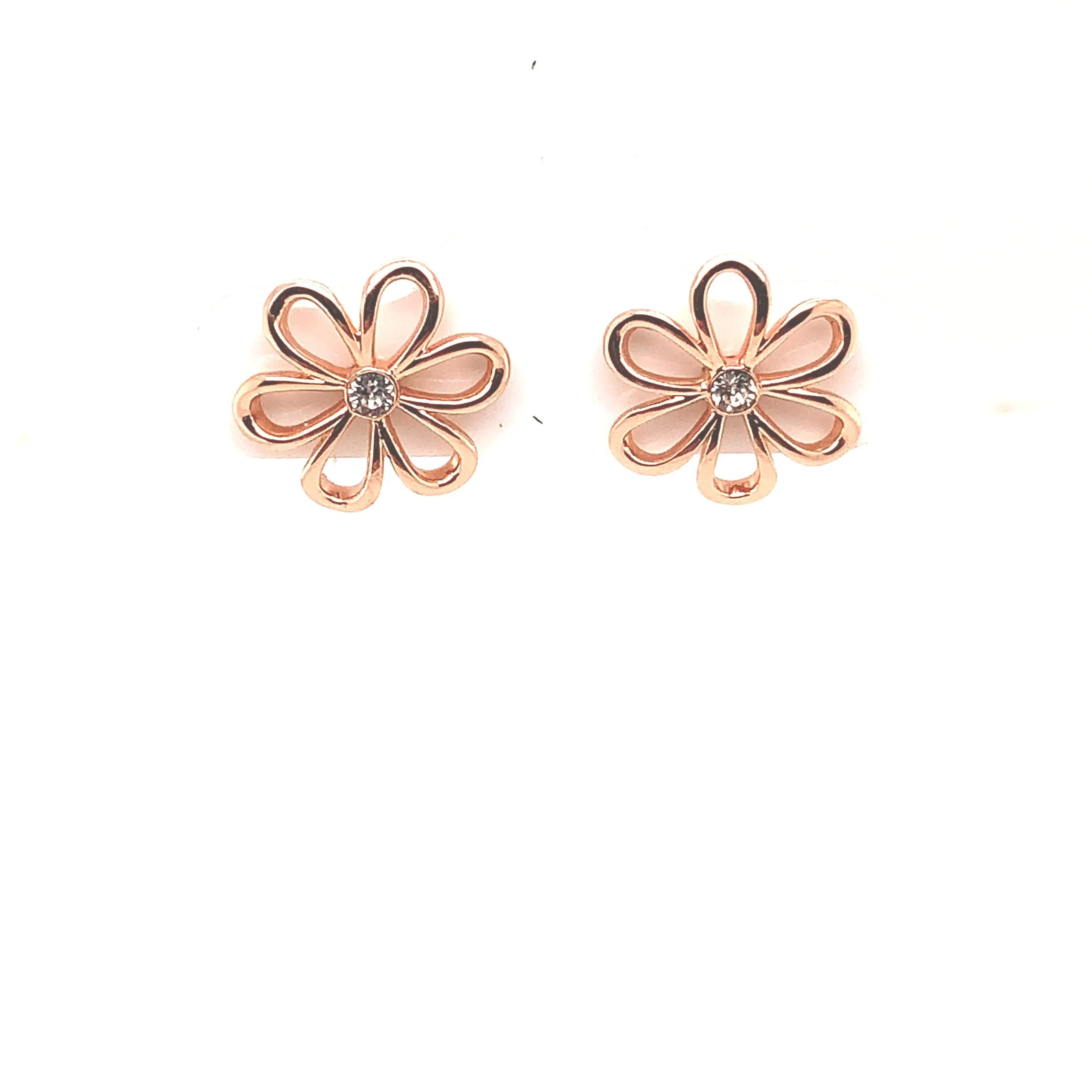 Cubic Zirconia Daisy Stud Earrings