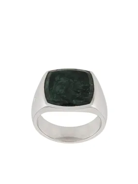 Cushion Green Marble Ring