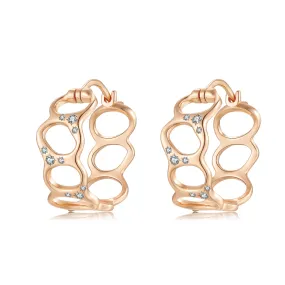 CZ Gold Vermeil Huggie Hoop Earrings - Grace