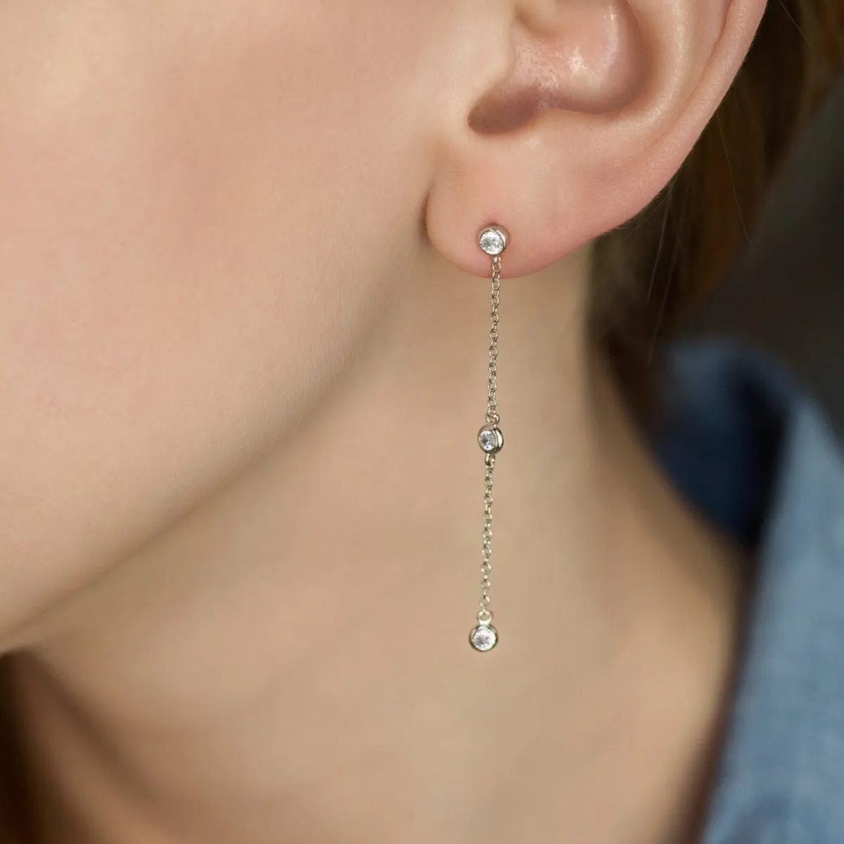 Dainty Crystal Drop Earrings