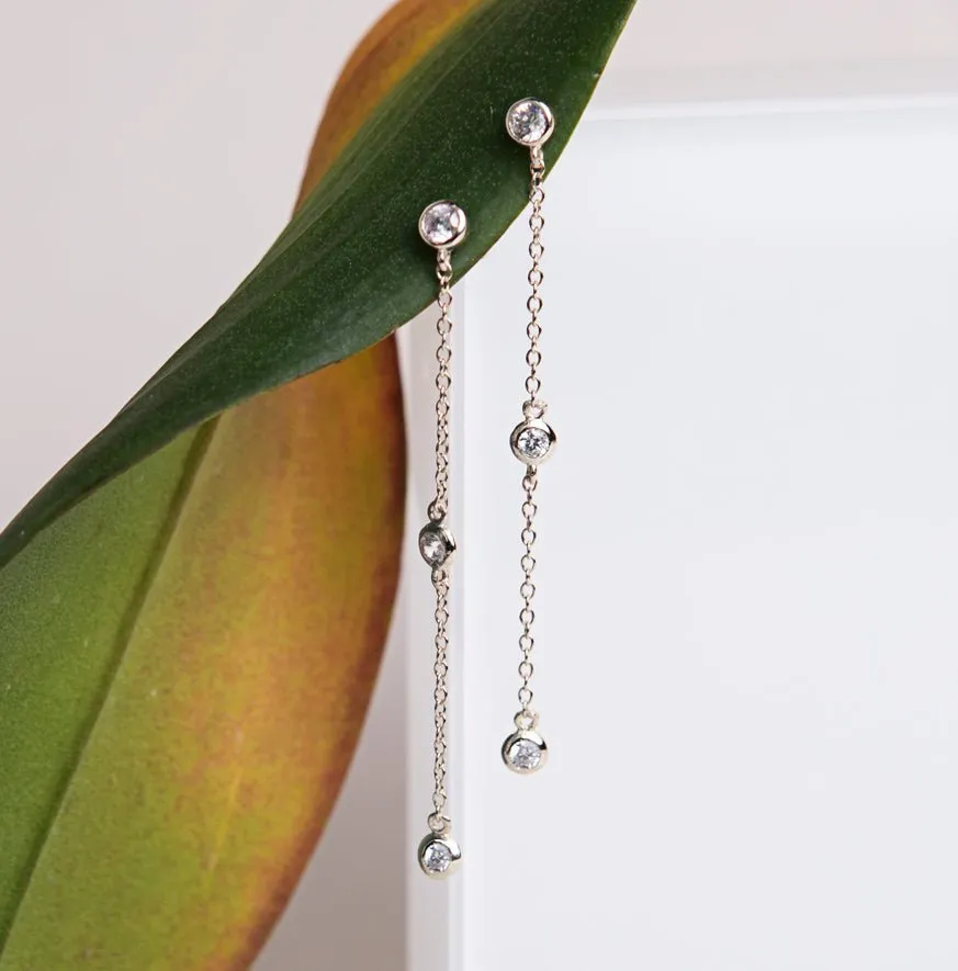 Dainty Crystal Drop Earrings