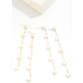 Dangling Pearl Earrings