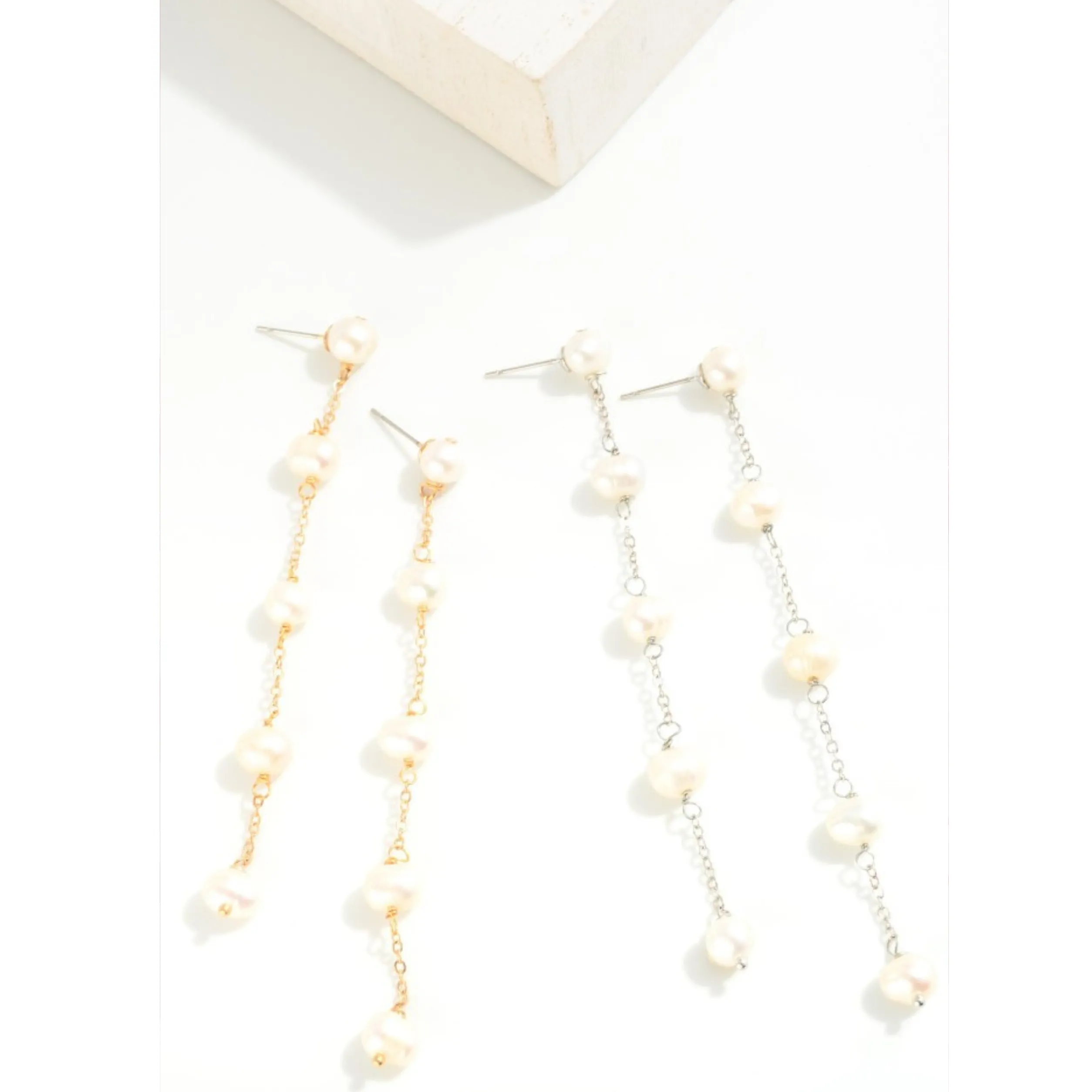 Dangling Pearl Earrings