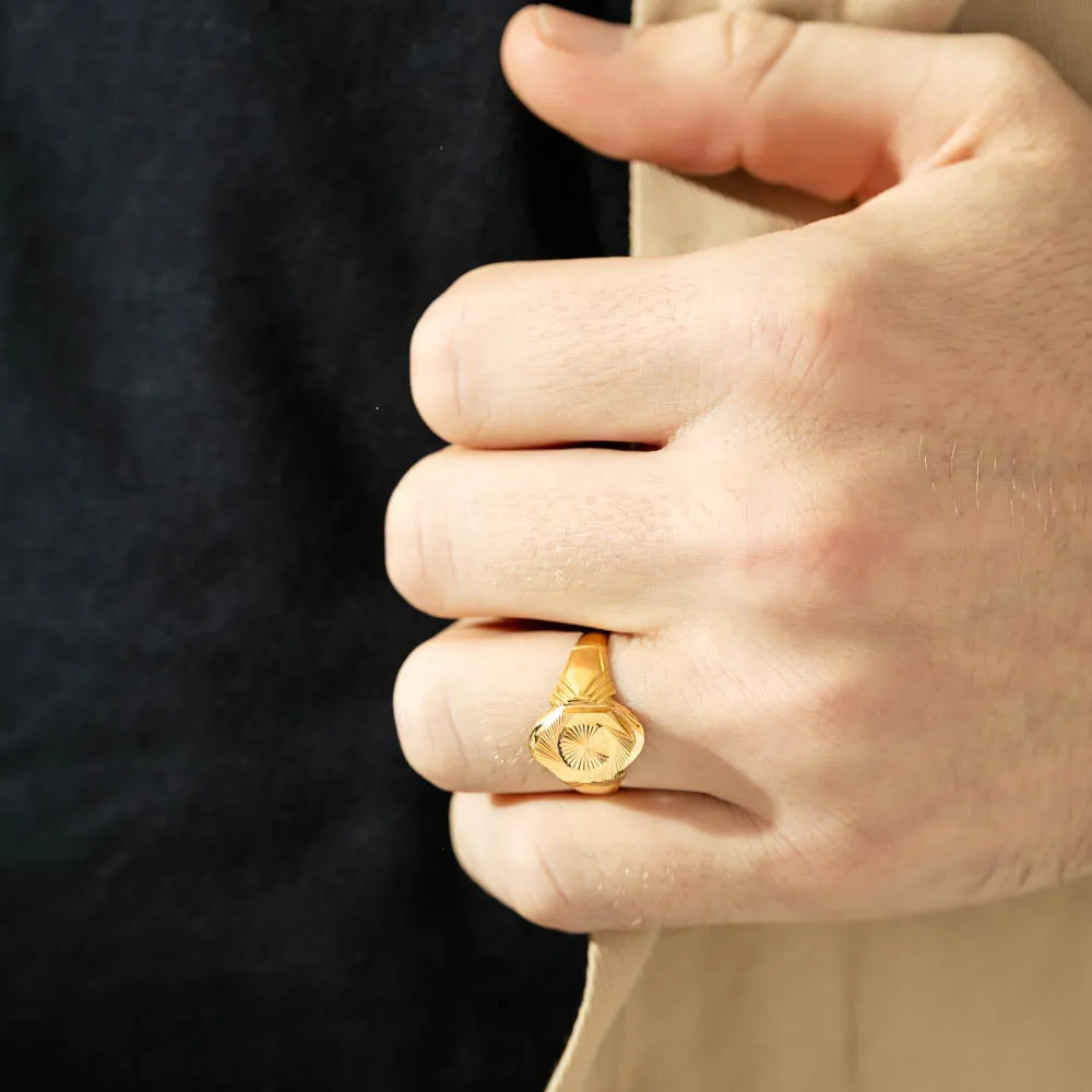 Deja Vu 22ct Yellow Gold Signet Ring