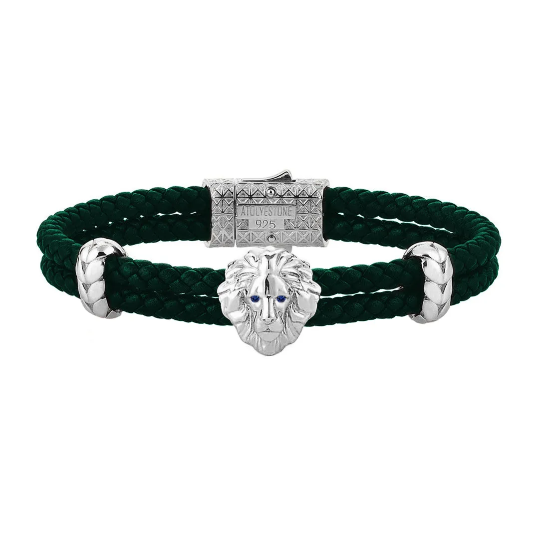 Diamond Leo Leather Bracelet