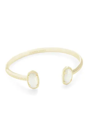 Elton Cuff Bracelet Gold White Opal