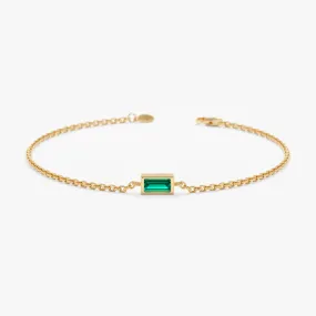 Emerald Birthstone Bracelet, Teresa