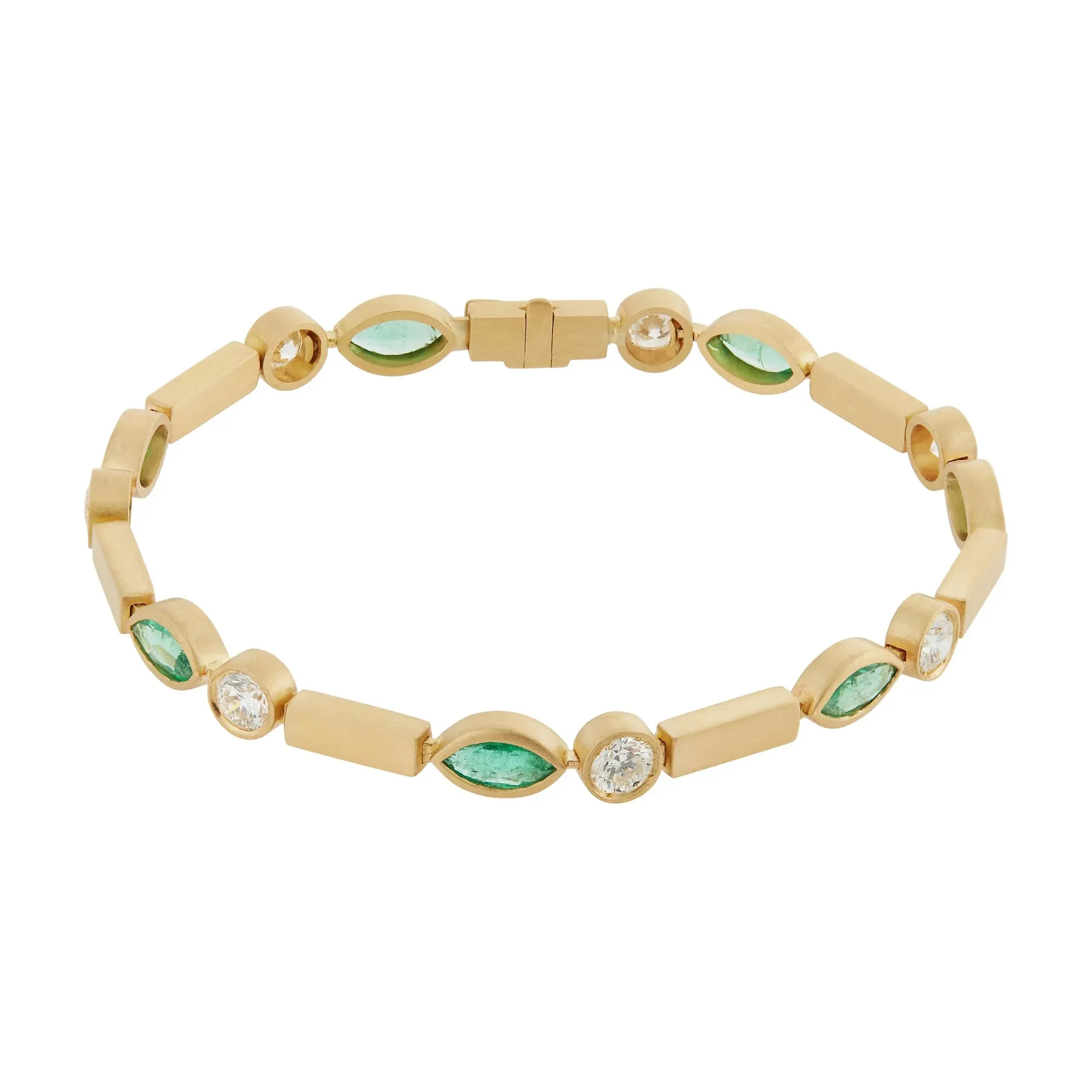 Emerald Navette Stream Bracelet Y-Em-D