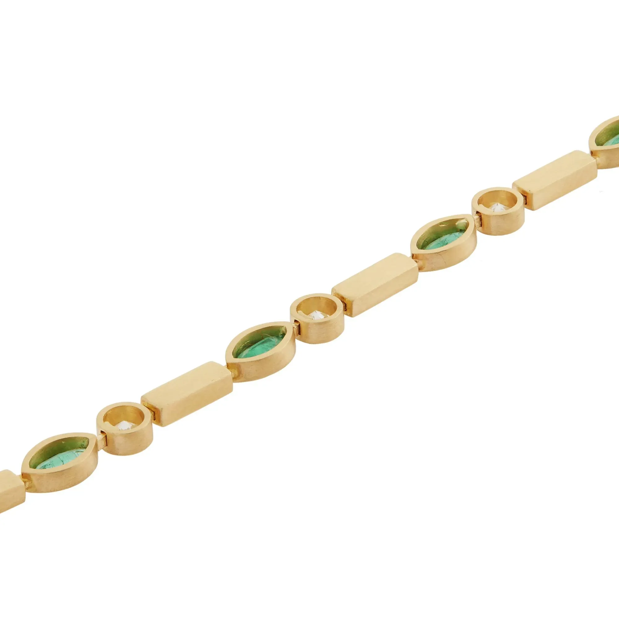 Emerald Navette Stream Bracelet Y-Em-D