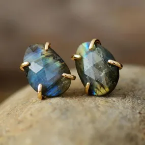 Faceted Labradorite Earrings