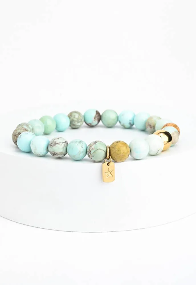 Fan Turquoise Beaded Bracelet